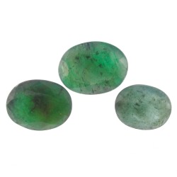 Green Emerald – 16.47 Carats (Ratti-18.19) Panna ~ 3 Pcs Seller Pack